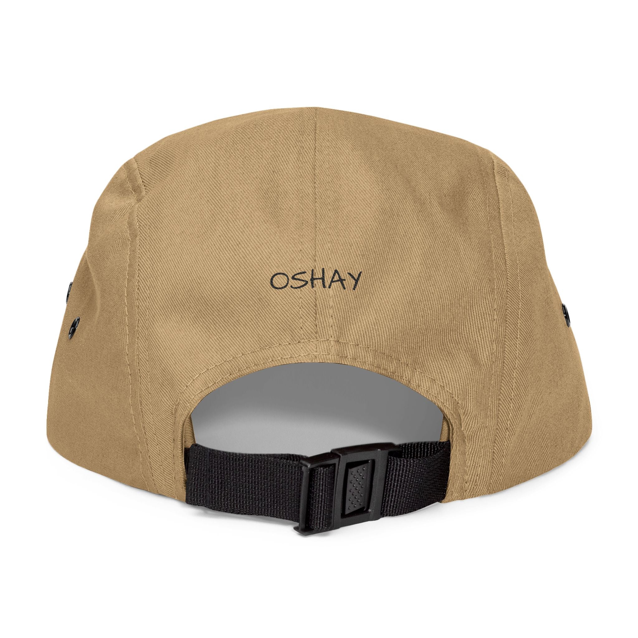 Embroidered OSHAY Patch 5-Panel Cap — Casual Outdoor Trail Hat