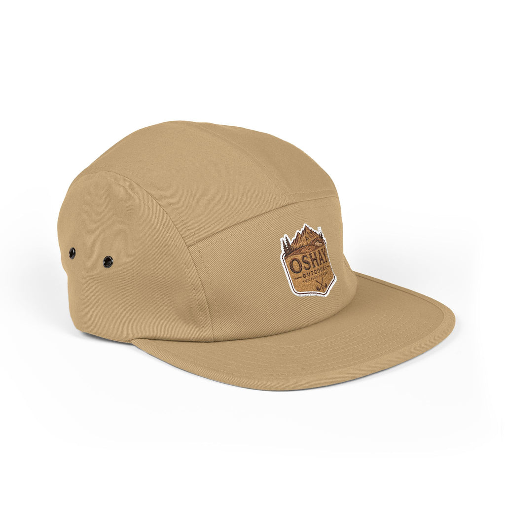 Embroidered OSHAY Patch 5-Panel Cap — Casual Outdoor Trail Hat