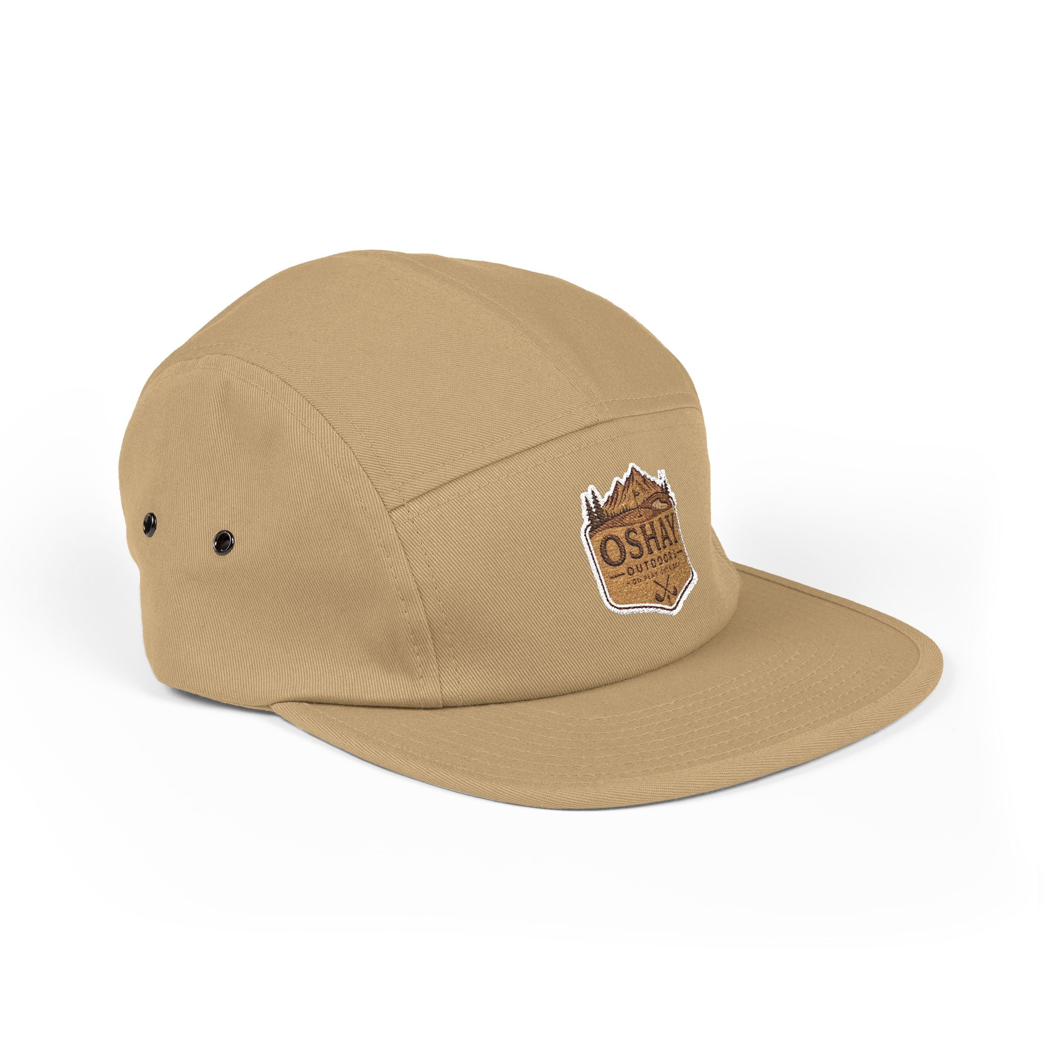 Embroidered OSHAY Patch 5-Panel Cap — Casual Outdoor Trail Hat