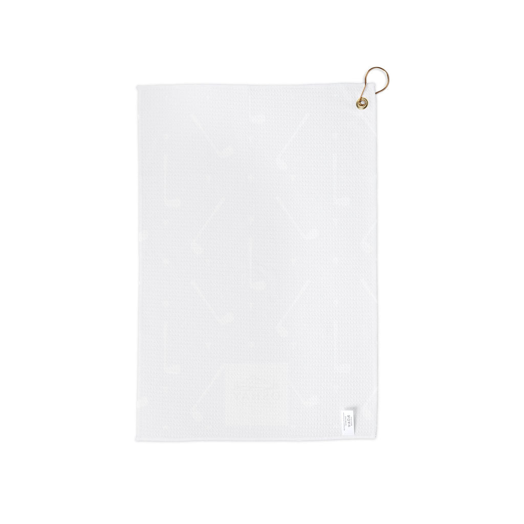 Golf Towel — Navy Golf Clubs & Balls Microfiber Towel with Grommet