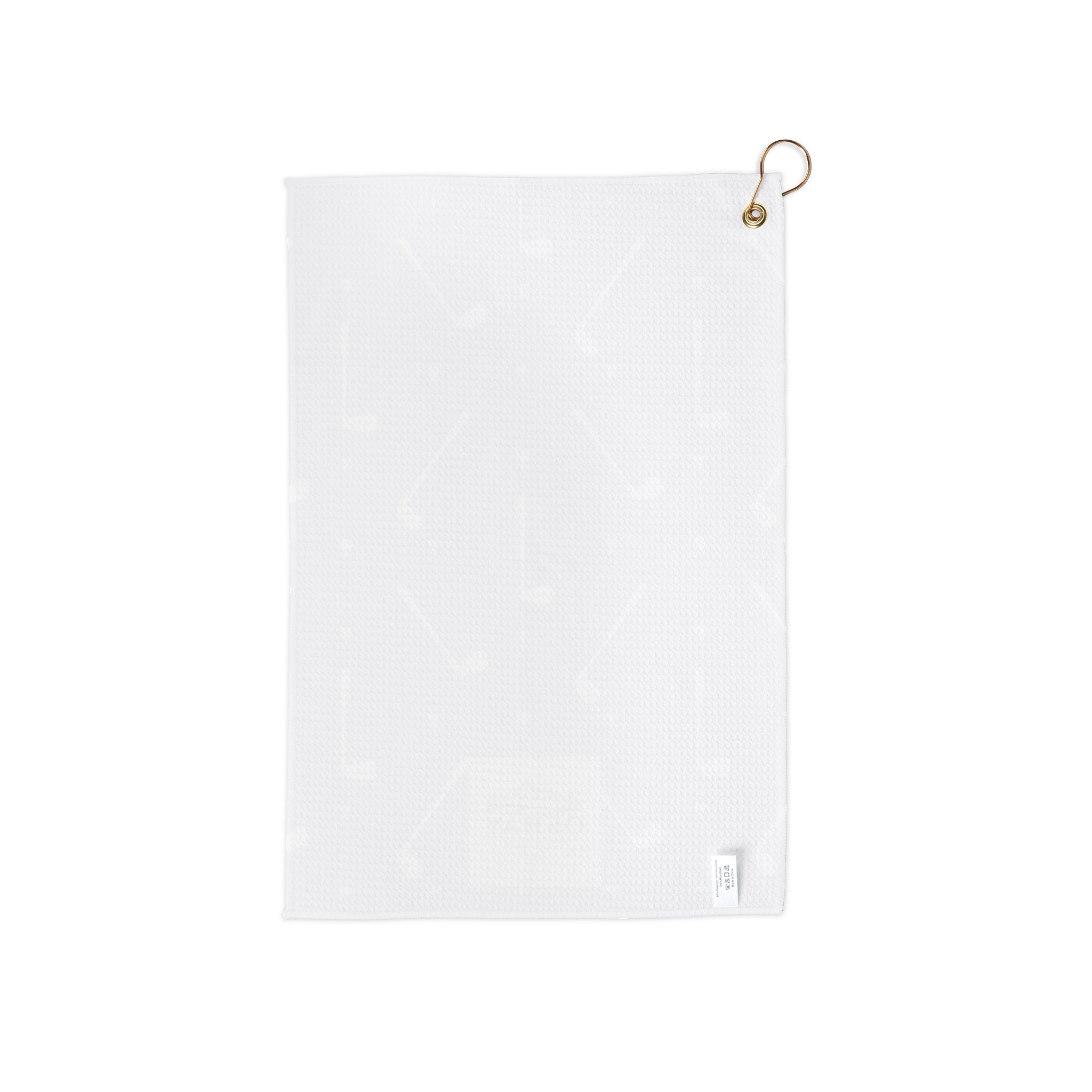 Golf Towel — Navy Golf Clubs & Balls Microfiber Towel with Grommet