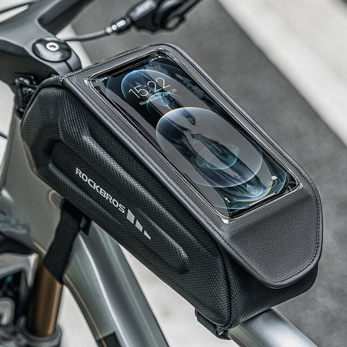 1.7L Waterproof Frame Bike Touchscreen Case Holder Bag Black