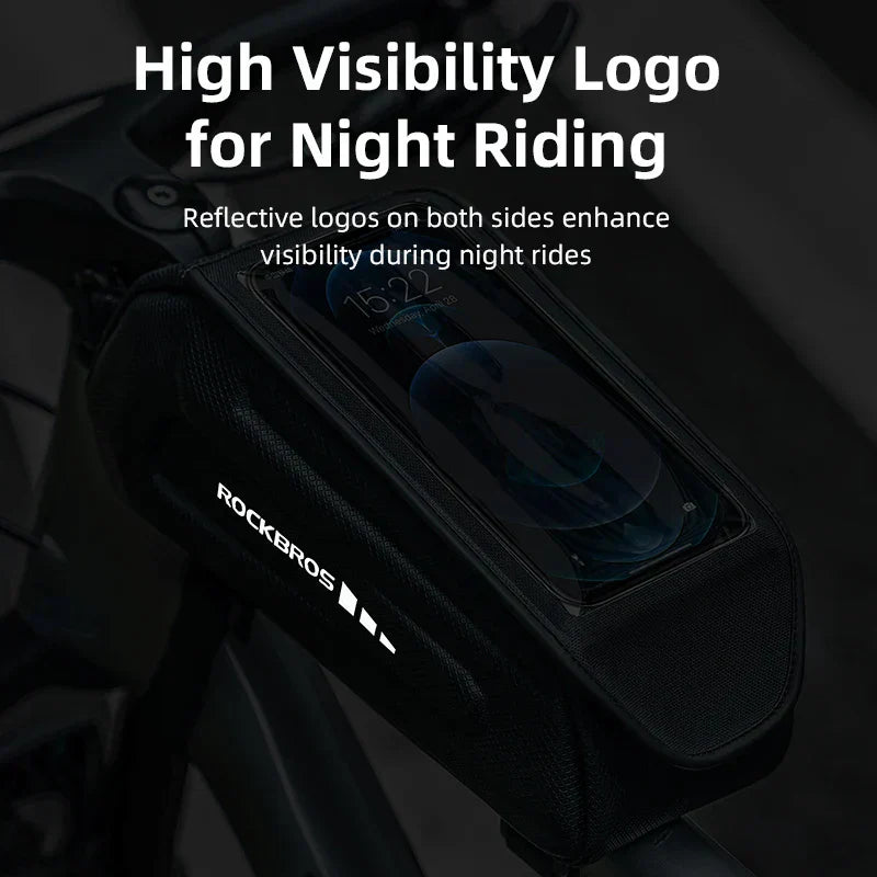 1.7L Waterproof Frame Bike Touchscreen Case Holder Bag Black