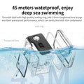 NNEOBA Waterproof Dive Housing Case 45M for Action Camera