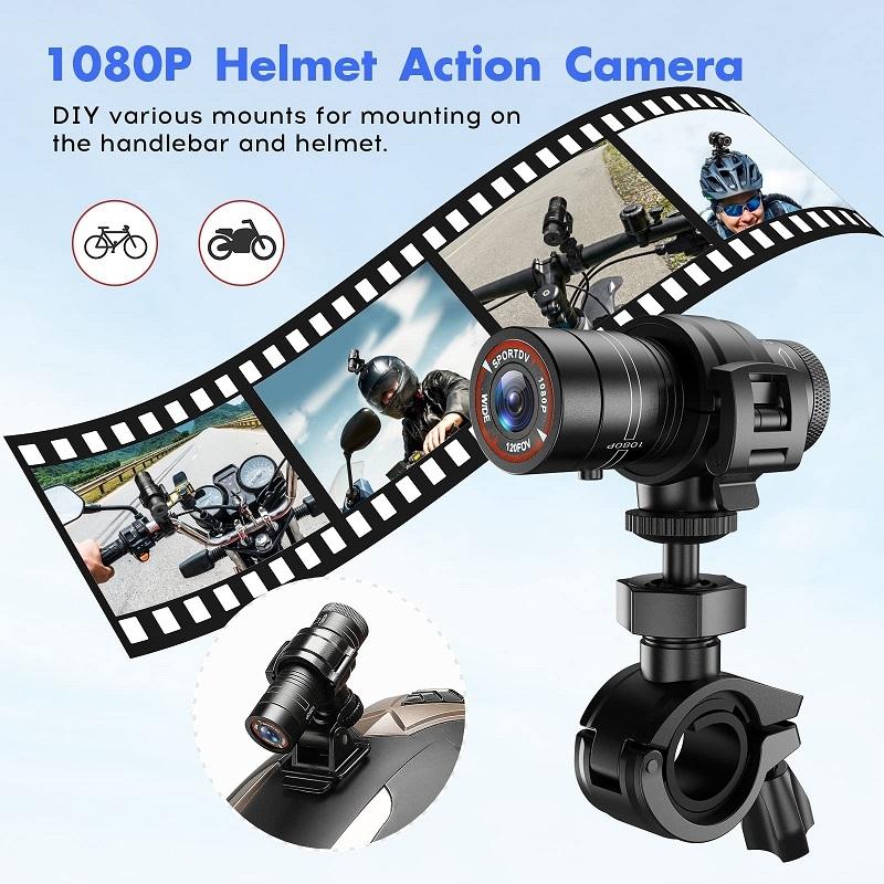 NNEIDS Hd Action Camera For Outdoor Activities - Helmet Mount