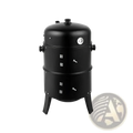 Portable Iron Charcoal Smoker Grill with Thermometer